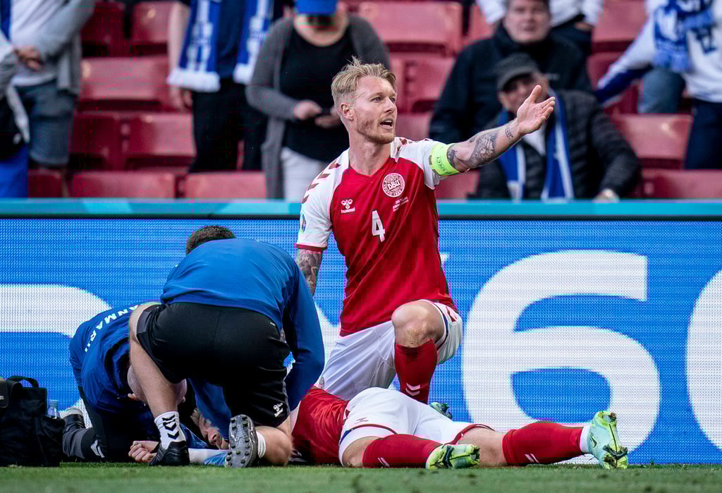 Christian Eriksen ist zusammengebrochen beim Spiel gegen Finnland.