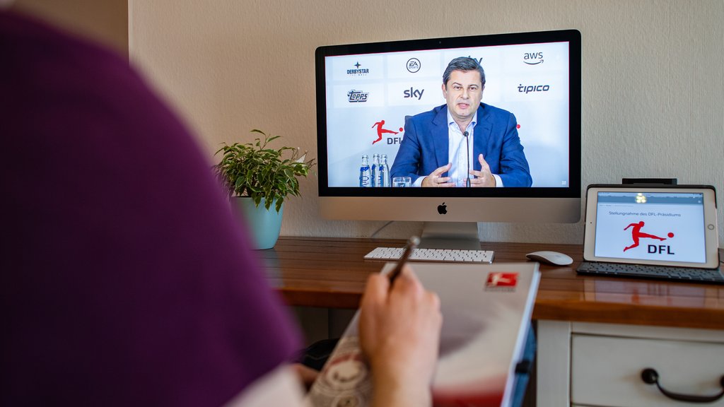 Virtuelle Pressekonferenz mit Ligaboss Christian Seifert nach der virtuellen Mitgliederversammlung.