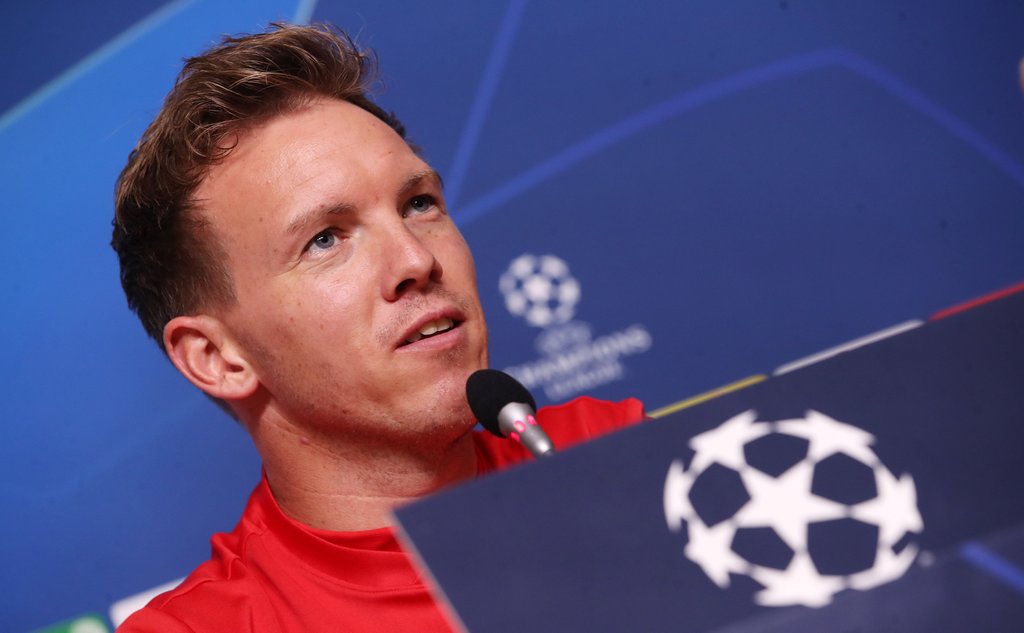 Pressekonferenz bei RB Leipzig vor dem Spiel gegen Benfica Lissabon.