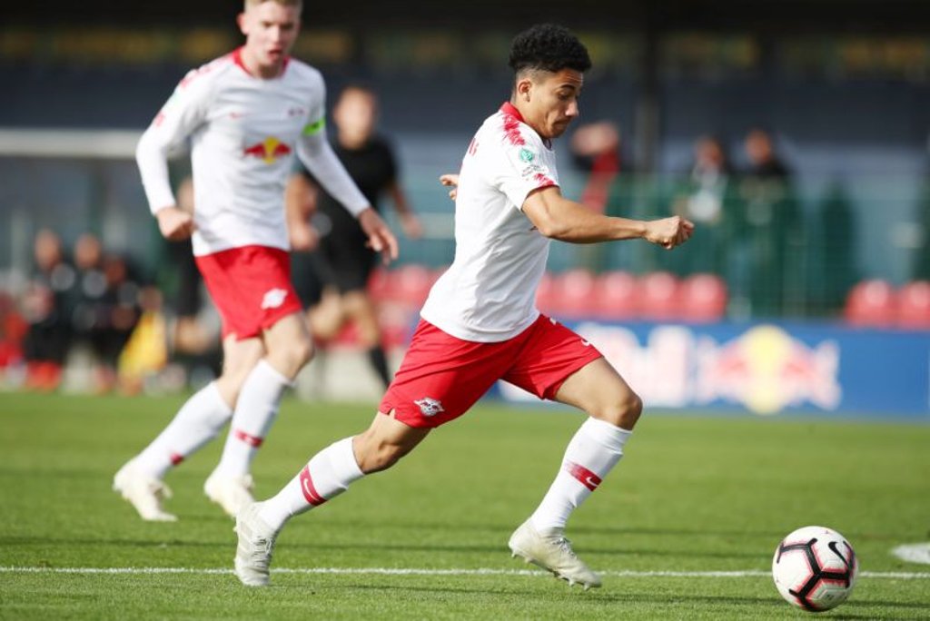 Die U19 von RB Leipzig beim Spiel am Cottaweg.