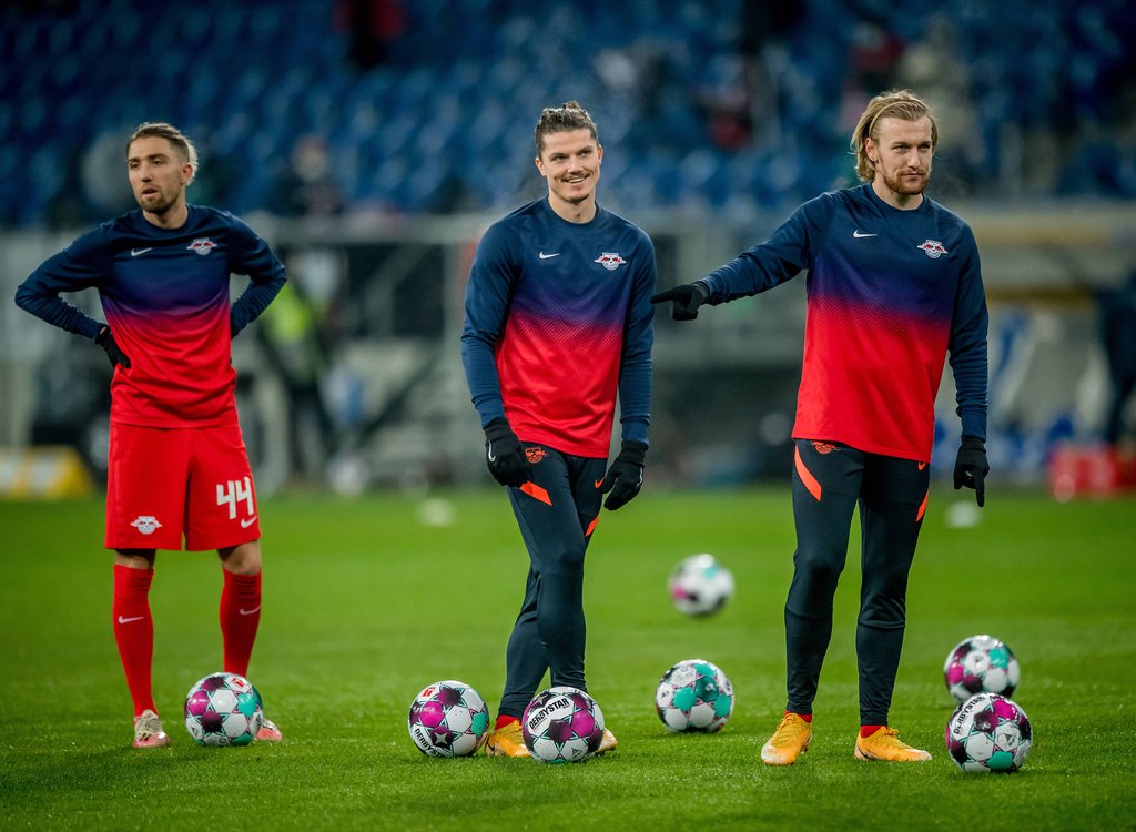 Ganz viel Erfahrung: Kevin Kampl, Marcel Sabitzer und Emil Forsberg (v.l.)