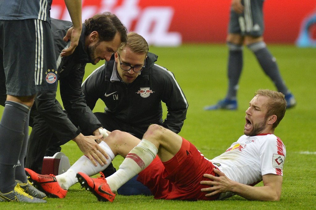 Konrad Laimer, hier in einem Spiel in der Saison 2018/19, hatte schon häufiger mit Verletzungen zu kämpfen.