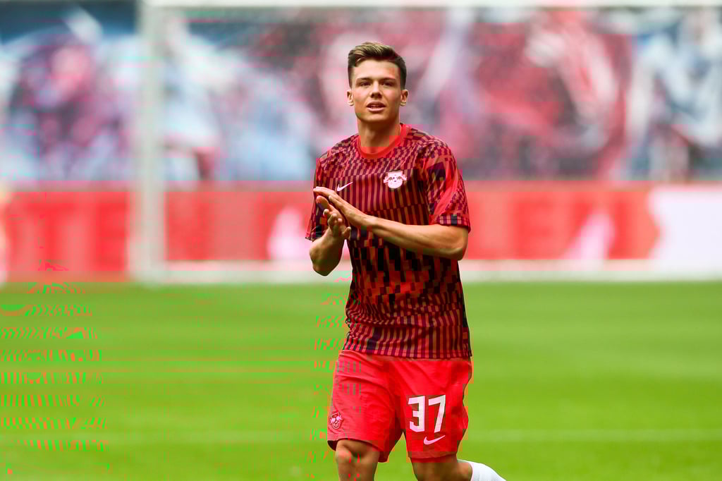 Sidney Raebiger bei der Saisoneröffnung von RB Leipzig.