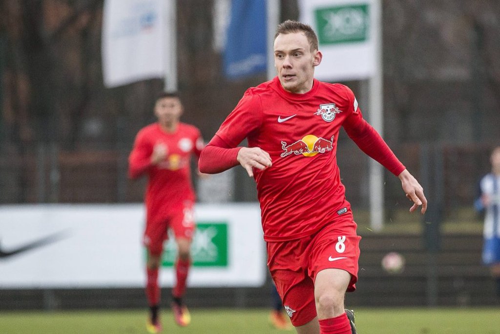 Federico Palacios sicherte RB Leipzig II bei Hertha BSC II mit seinem Treffer einen Punkt.