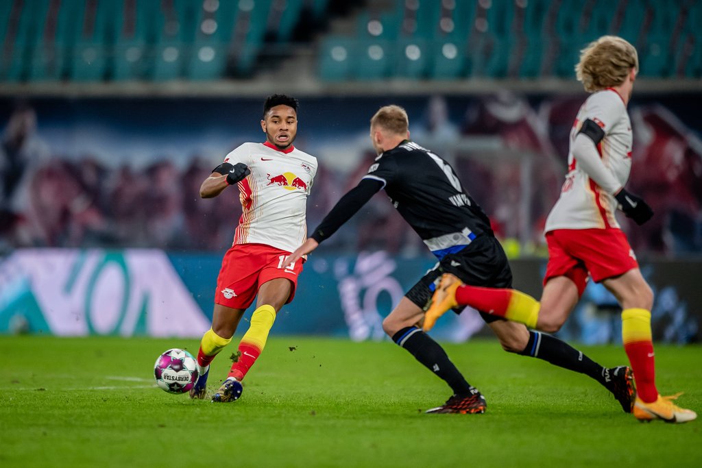 Viel flinkes Personal: Chirstopher Nkunku (l.) und Emil Forsberg