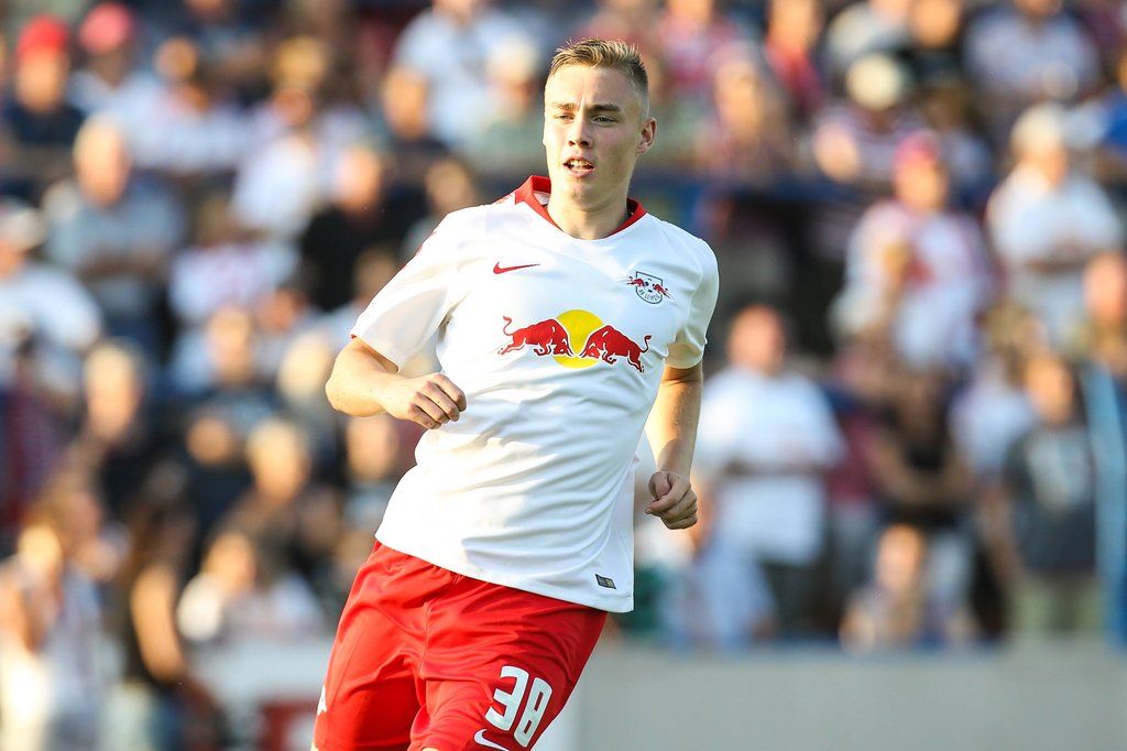 Lukas Krüger 2018 im Trikot der RB-Junioren.
