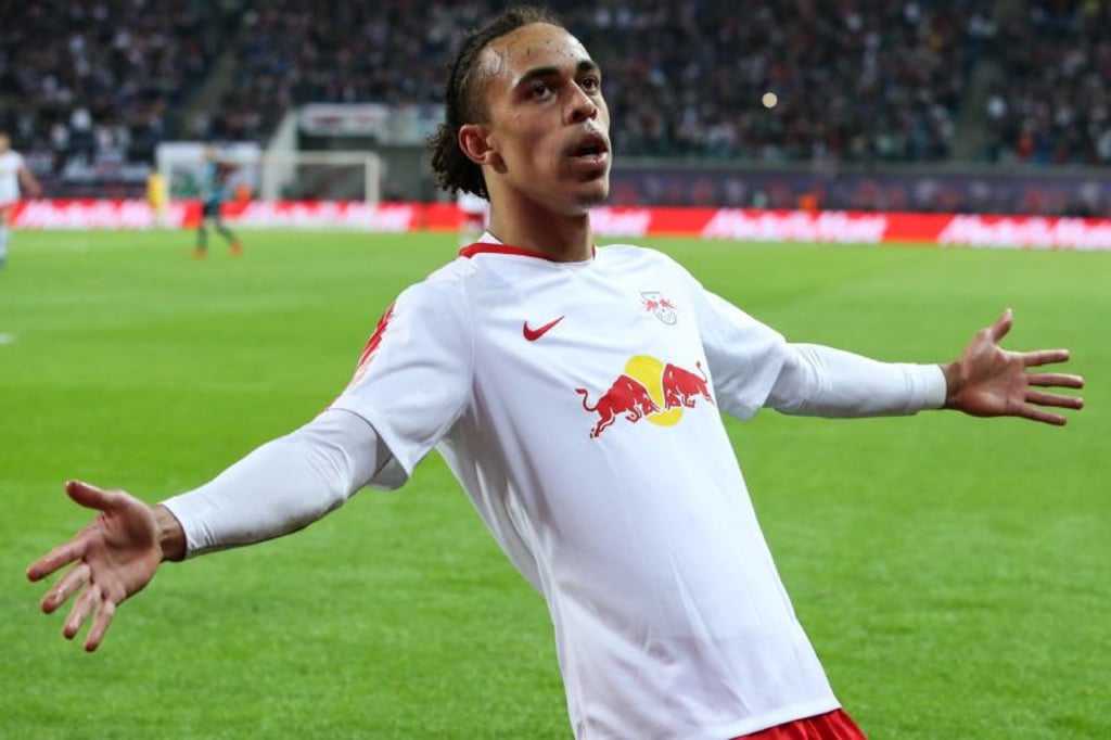 Hertha BSC wurde von RB Leipzig einfach überrannt. Auch Yussuf Poulsen hatte daran seinen Spaß.