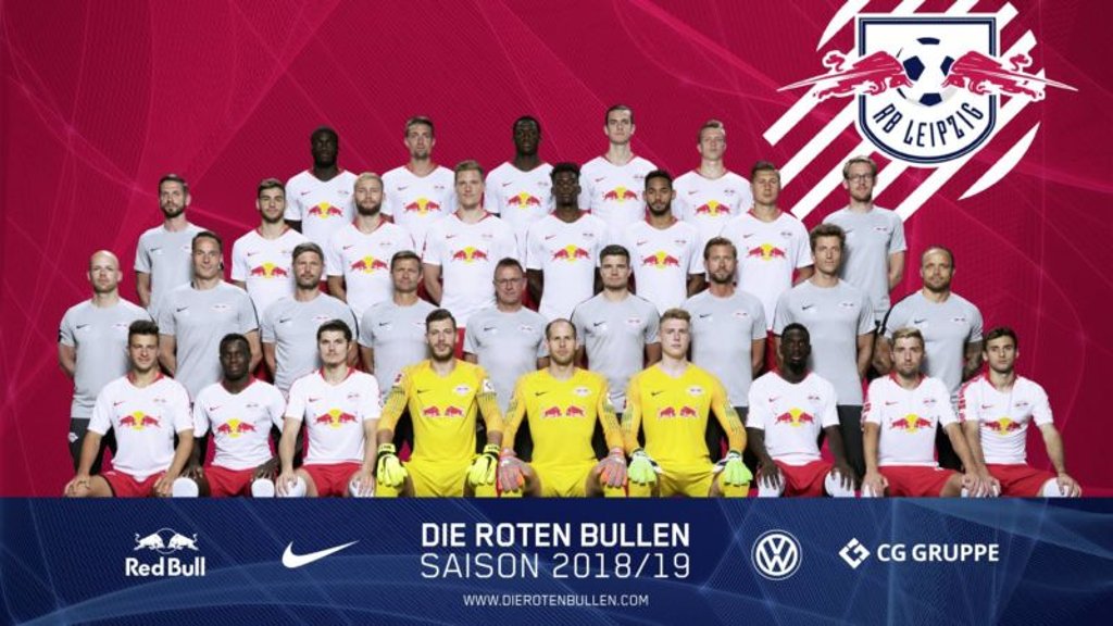 Hier das original Teambild von RB Leipzig.