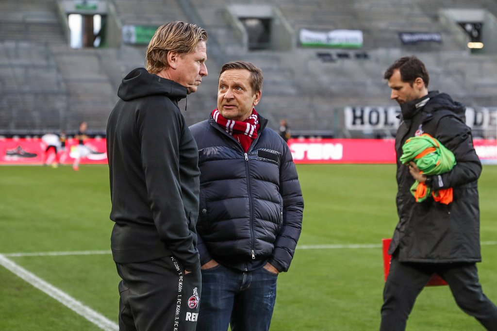 Kölns sportliche Führung: Markus Gisdol (l.) und Horst Heldt