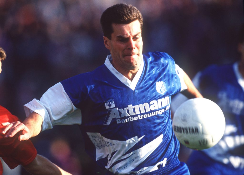 Dieter Hecking im Trikot des VfB Leipzig.