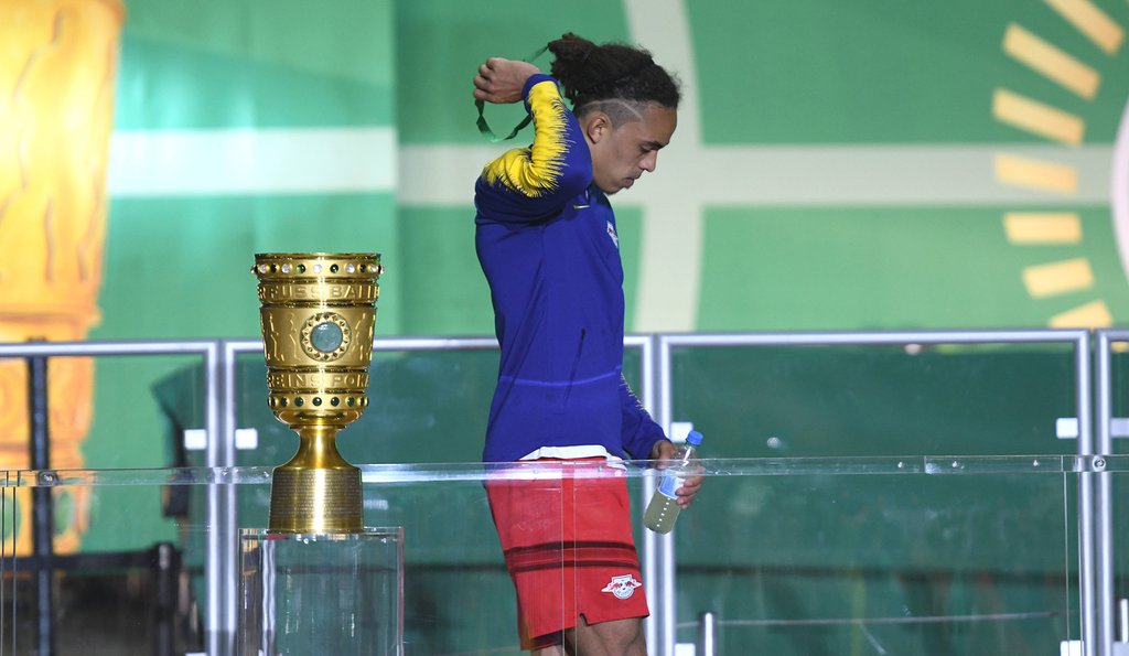 Yussuf Poulsen musste sich 2019 mit RB Leipzig den Bayern geschlagen geben.