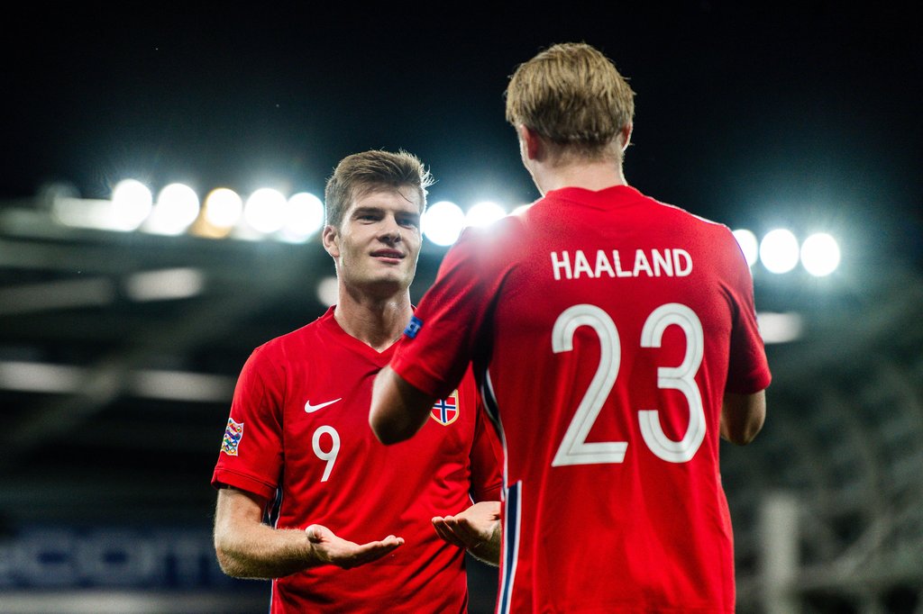 Teamkollegen im norwegischen Nationalteam, bald Konkurrenten in der Bundesliga: Alexander Sörloth und Erling Haaland.