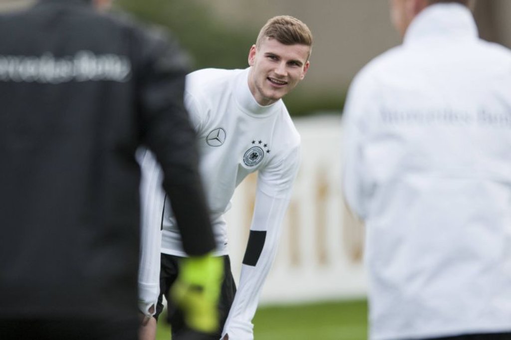 Timo Werner scheint sich in der Nationalmannschaft genauso wohl zu fühlen wie bei RB Leipzig.