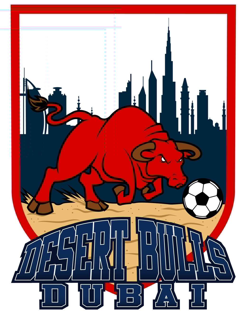 Das Fanclub-Logo mit der Skyline der arabischen Metropole.