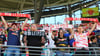 Fans von RB Leipzig beim Heimsieg gegen Stuttgart in der Red Bull Arena.