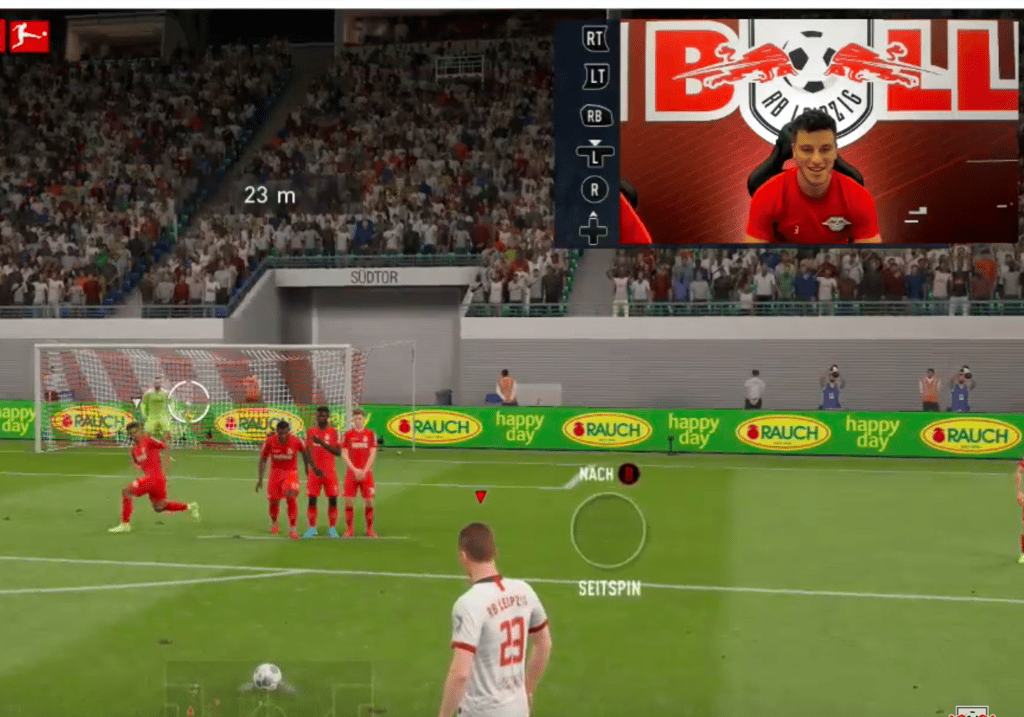 Diego Demme bei seinem VBL-Debüt an der Xbox