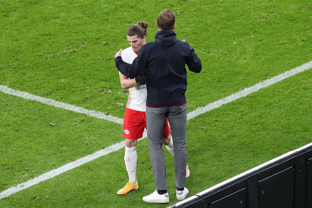 Julian Nagelsmann und Marcel Sabitzer haben einen engen Draht.