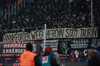 „Heroin statt Taurin”: Mit diesem Plakat drückten Eintracht Frankfurts Fans ihre Ablehnung gegen RB Leipzig aus