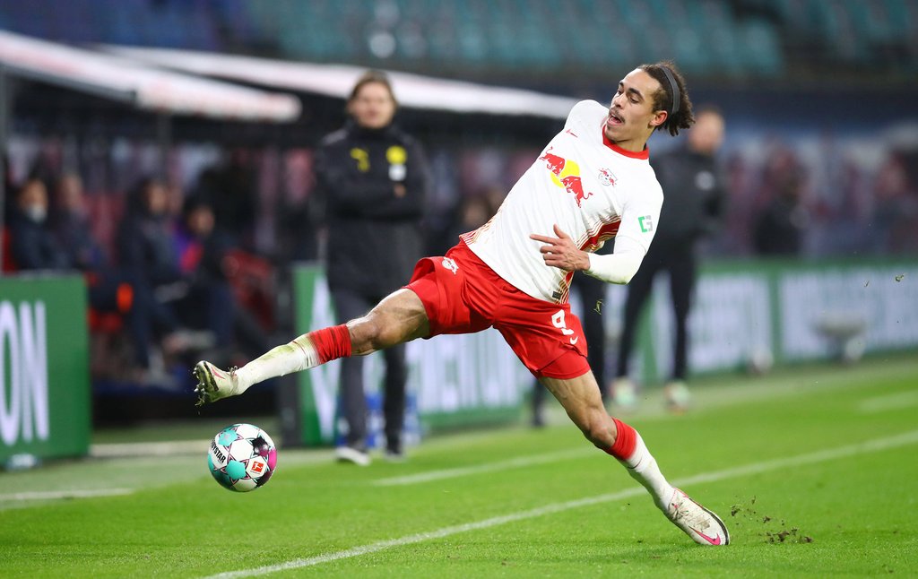 Yussuf Poulsen will mit RB Leipzig wie 2019 wieder ins Pokalfinale vordringen.