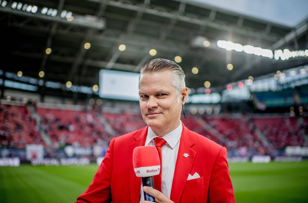 Leipzigs Stadionsprecher Tim Thoelke.