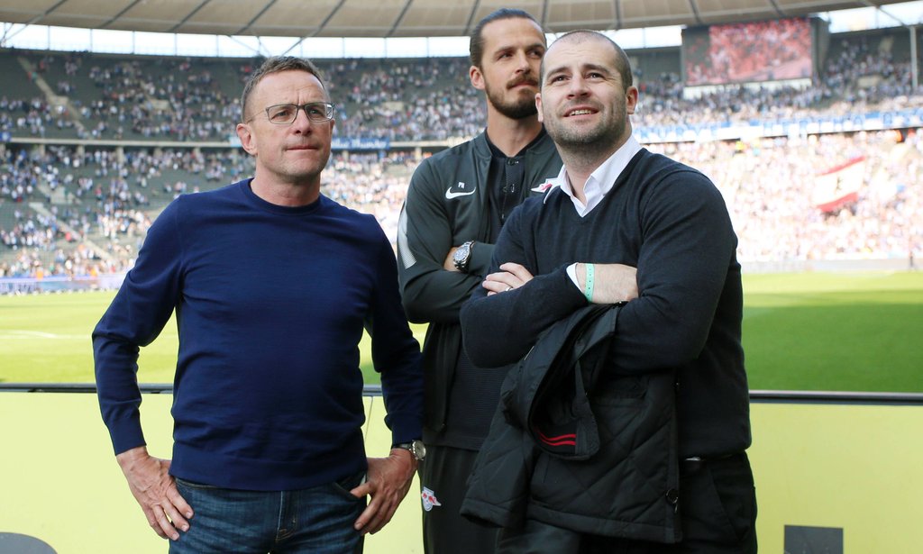Red-Bull-Trio: Ralf Rangnick, Per Nilsson und Paul Mitchell (v.l.n.r.)