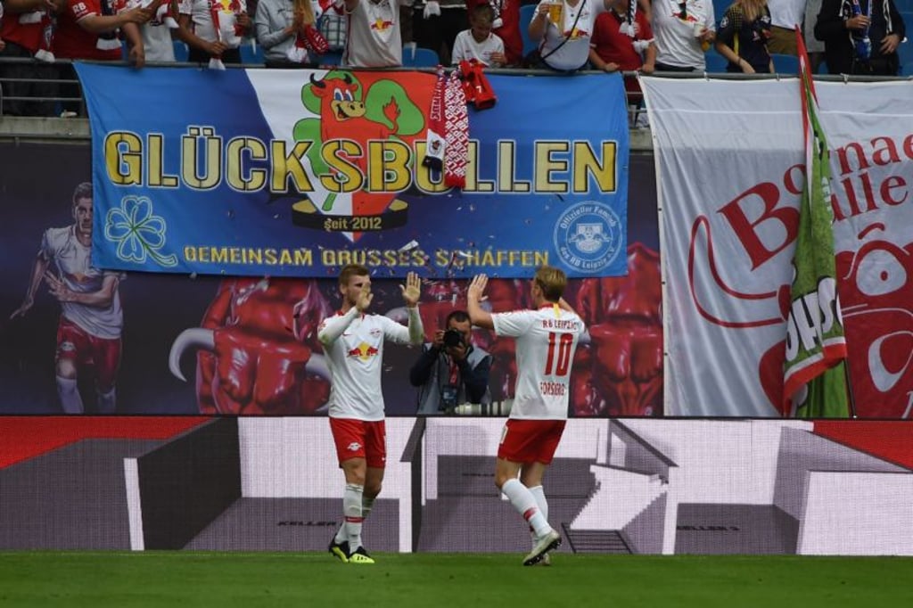 Emil Forsberg (r.) und Timo Werner.