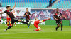 Mit artistischem Einsatz: Emil Forsberg streckt sich nach dem Ball, ein Torjäger ist der Schwede nicht.