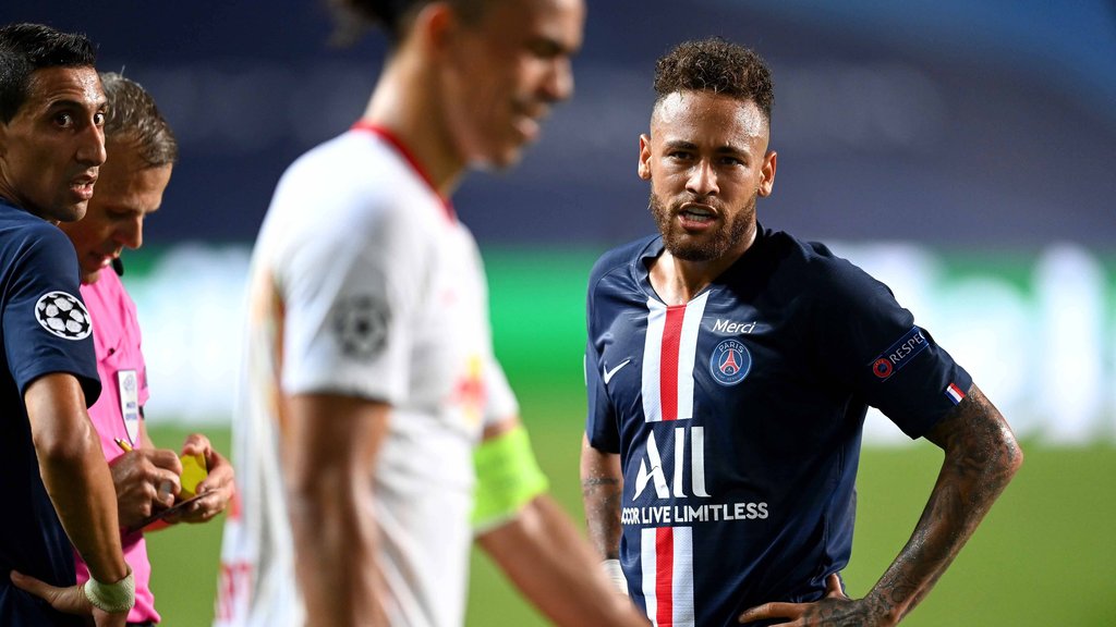 Retourkutsche: Neymar gegen RB Leipzig.