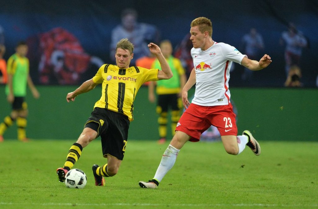 Marcel Halstenberg im Spiel gegen Borussia Dortmund.