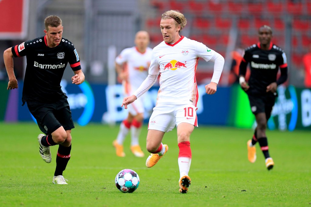 Emil Forsberg ist aktuell richtig gut drauf, wie er mit seinem Tor beim 1:1 in Leverkusen wieder unter Beweis stellte.