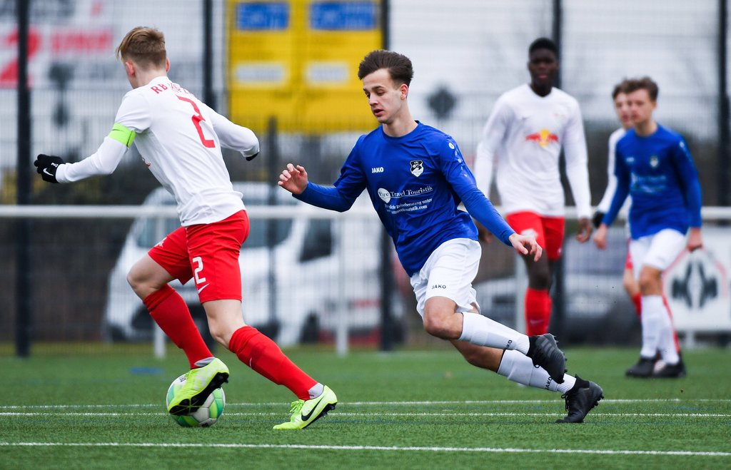 Die U14 von RB Leipzig bei einem Turnier in Hessen.