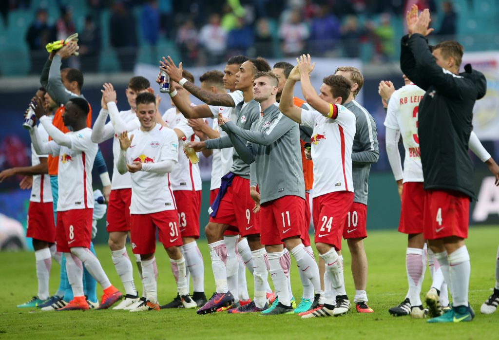 Partygesellschaft RB Leipzig nach dem Heimspiel gegen Werder Bremen