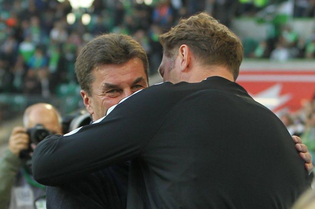 Gutes Verhältnis: Dieter Hecking und Ralph Hasenhüttl