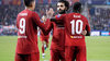 Das Sturmtrio des FC Liverpool: Roberto Firmino, Mohammed Salah und Sadio Mané (v.l.n.r.).&nbsp;