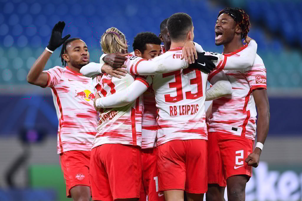 Befreiende Jubelszenen: Gegen Manchester City rehabilitierte sich das Team von RB Leipzig.