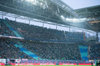 Optisch wenig los im Block von Borussia Mönchengladbach beim Spiel in Leipzig.
