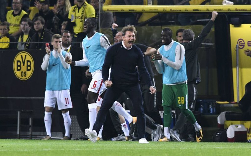 Ralph Hasenhüttl kennt das Gefühl, in Dortmund zu jubeln bereits. Bisher jubelte er dort aber für RB Leipzig.