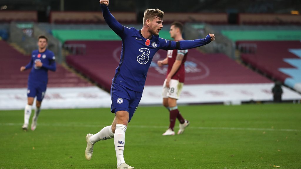 Timo Werner traf für den FC Chelsea gegen den FC Burnley zum dritten Mal in der Premier League.