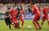 Naby Keita und Diego Demme (hier mit Marcel Sabitzer und Yussuf Poulsen) liefen auch im letzten Spiel bei Bayer Leverkusen zusammen auf.
