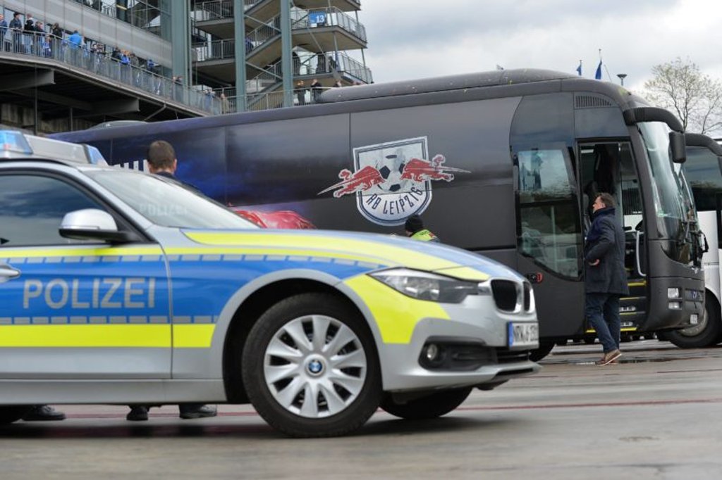 Die Polizei in Leipzig erlebte beim Spiel einen ruhigen Tag. Symbolbild: imago