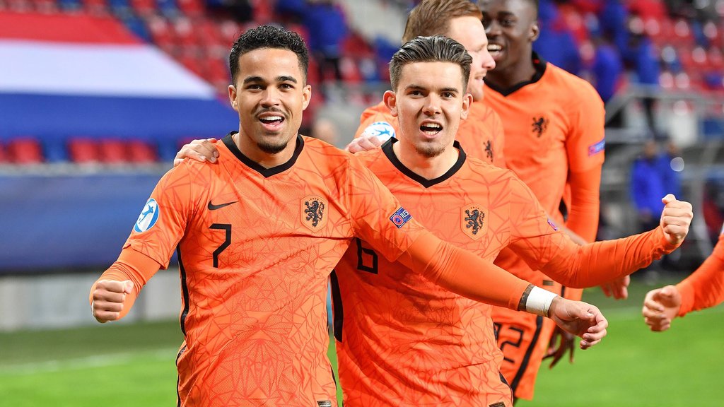 Justin Kluivert erzielte die Führung für die U21 der Niederlande.