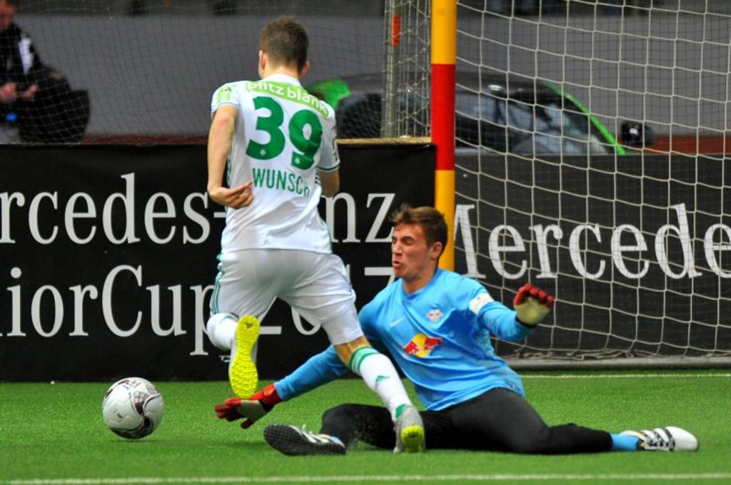 Tom Wallenstein bekam im Tor von RB Leipzig nur wenig Gelegenheiten sich auszuzeichnen.