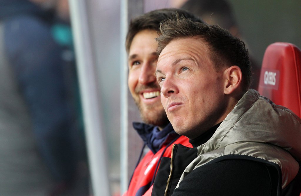 Blick stets nach oben: Julian Nagelsmann und Freund und Assistent Benjamin Glück.