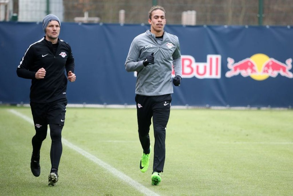 Laufen ist sein unfreiwilliges Hobby. Yussuf Poulsen bei der Trainingsarbeit.