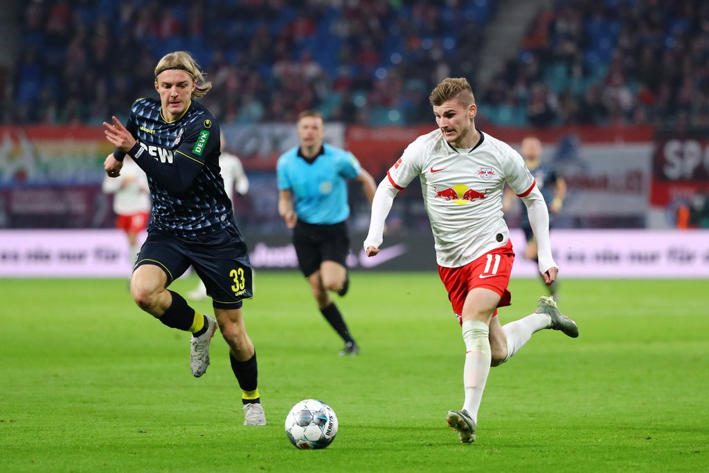 Timo Werner für RB Leipzig gegen den FC Köln.