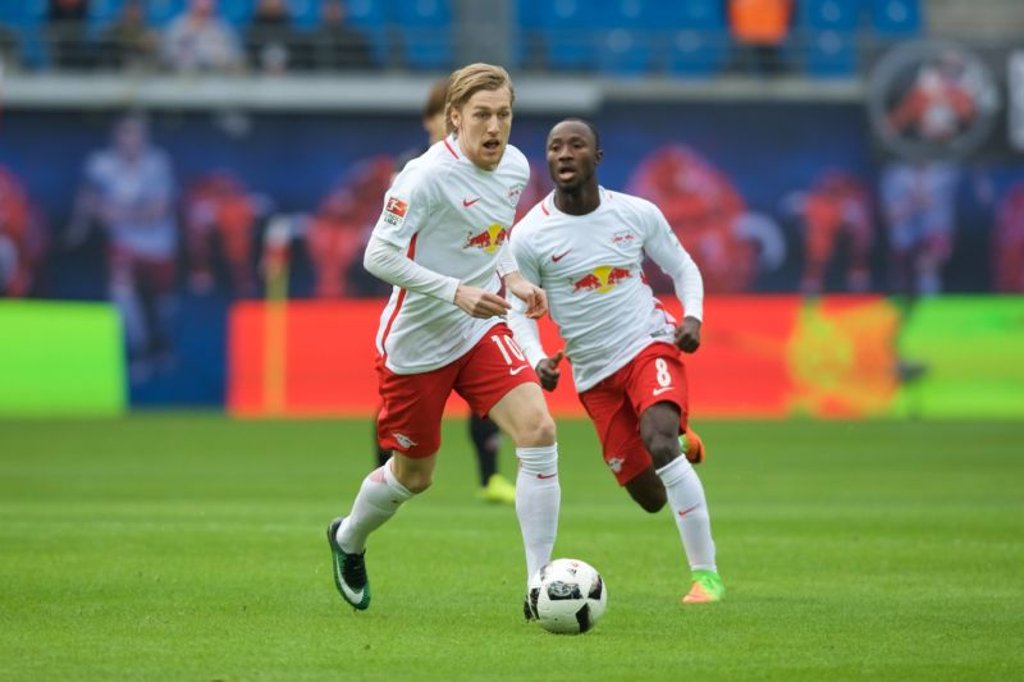 Naby Keita (hinten) und Emil Forsberg (vorn) sind die Antreiber bei RB Leipzig und in der Bundesliga die Topspieler.