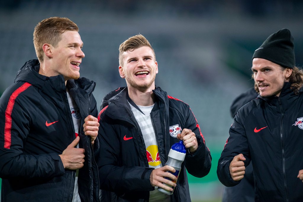Der Fips Asmussen unter den RB-Spielern: Timo Werner (Mitte).