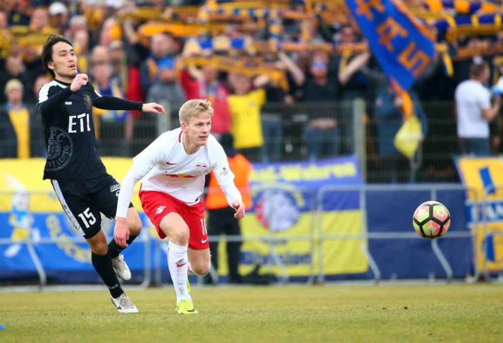 Marcel Becher hier im Spiel gegen den 1. FC Lokomotive Leipzig.