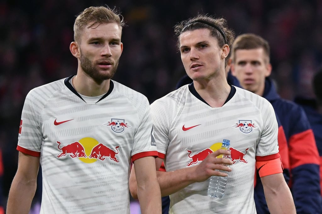 Sabitzer (r.) und Konrad Laimer: Die Österreicher sind zwei wichtige Stützen bei RB Leipzig.
