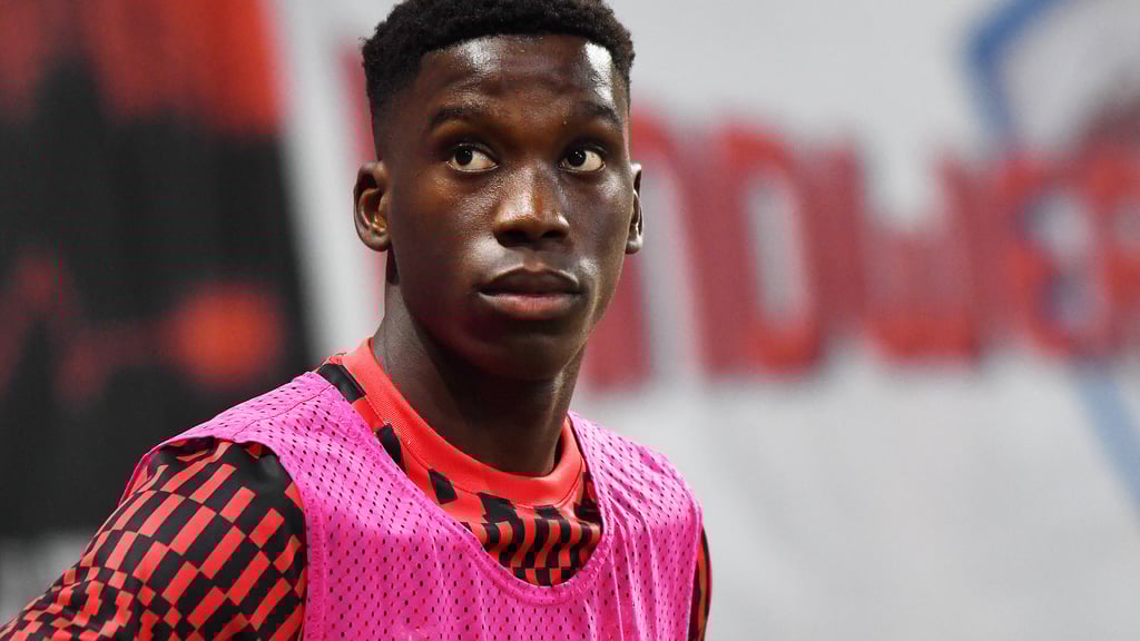 Fußball-Bundesliga Saison 2021/2022, 7. Spieltag, RB Leipzig vs. Bochum (02.10.2021) - 3:0 (0:0). Ilaix Moriba (Zentrale